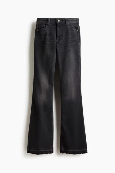 H&m Flared High Jeans In Black