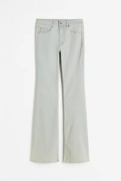 H&m Flared High Jeans In Gray