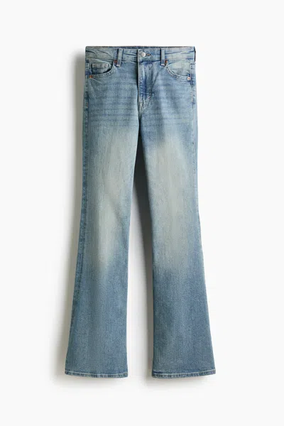 H&m Flared High Jeans In Blue
