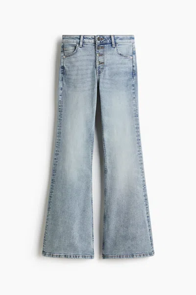 H&m Flared High Jeans In Blue