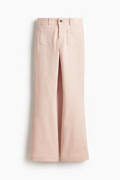 H&m Flared High Jeans In Pink