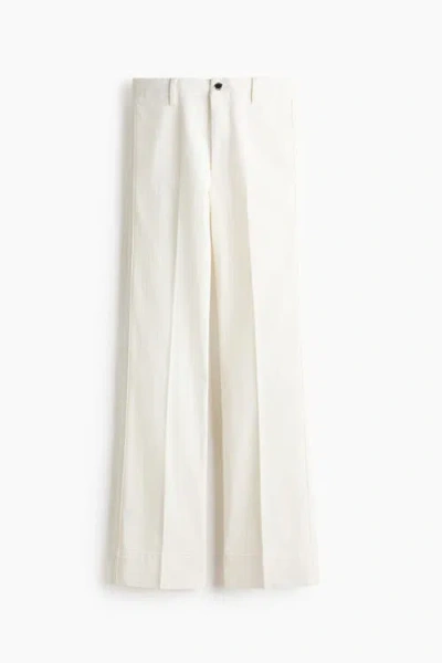 H&m Flared High Jeans In White