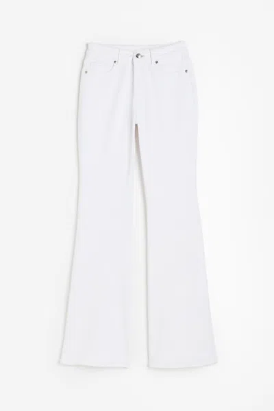 H&m Flared High Jeans In White
