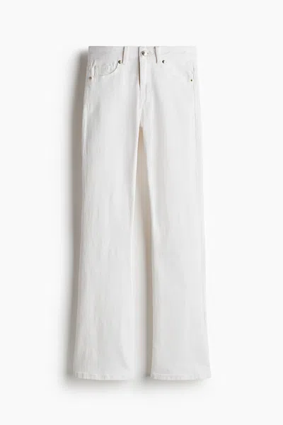 H&m Flared High Jeans In White