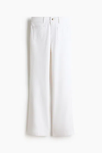 H&m Flared High Jeans In White