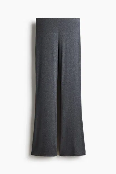 H&m Flared Jersey Pants In Blue