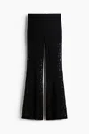 H&m Flared Lace-look Pants In Black
