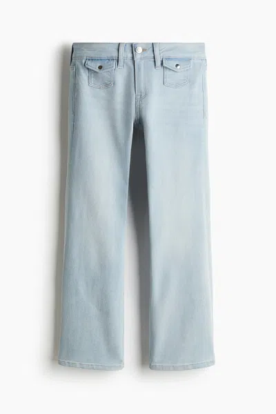 H&m Flared Low Ankle Jeans In Purple