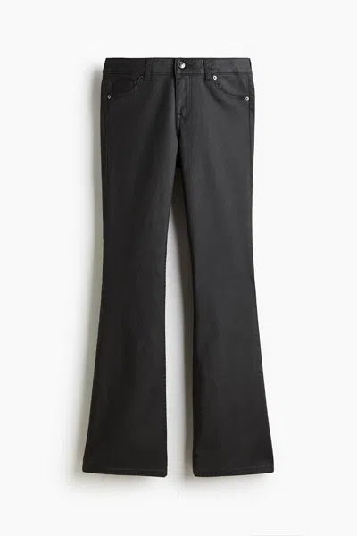 H&m Flared Low Jeans In Black
