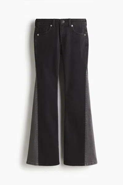 H&m Flared Low Jeans In Black