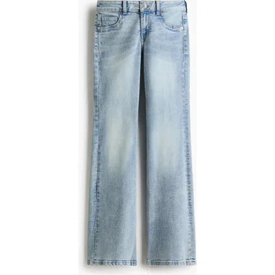 H&m Flared Low Jeans In Blue