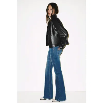 H&m Flared Low Jeans In Blue
