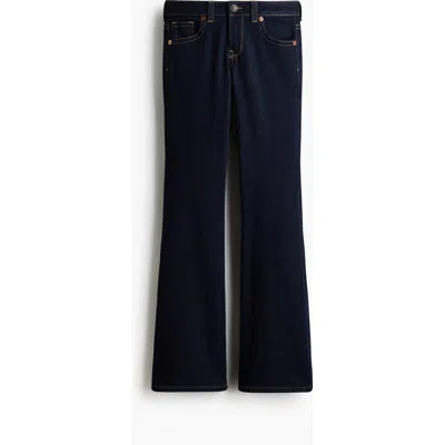 H&m Flared Low Jeans In Blue