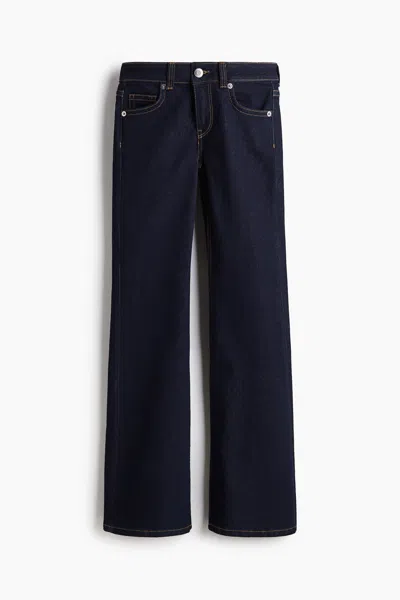 H&m Flared Low Jeans In Blue