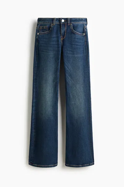 H&m Flared Low Jeans In Blue