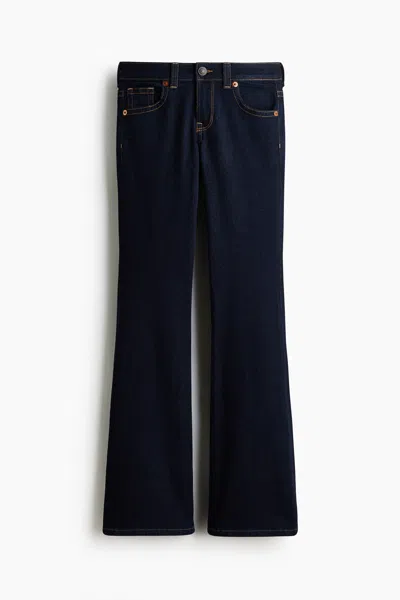H&m Flared Low Jeans In Blue