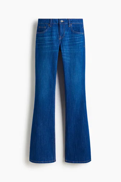H&m Flared Low Jeans In Blue