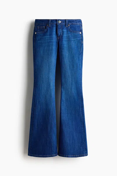 H&m Flared Low Jeans In Blue