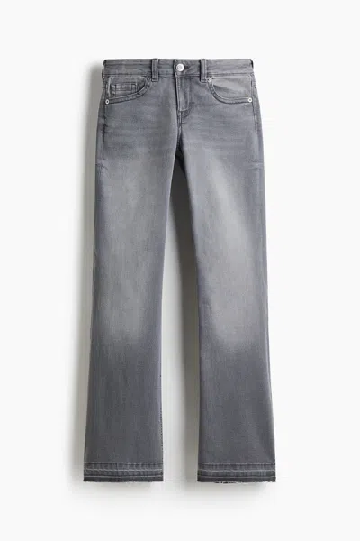 H&m Flared Low Jeans In Gray