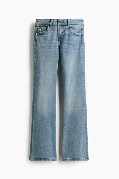 H&m Flared Low Jeans In Blue