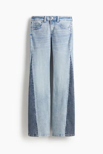 H&m Flared Low Jeans In Blue