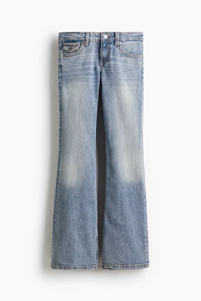 H&m Flared Low Jeans In Blue