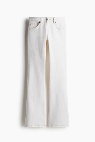 H&m Flared Low Jeans In White