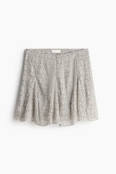 H&m Flared Mini Skirt In Gray