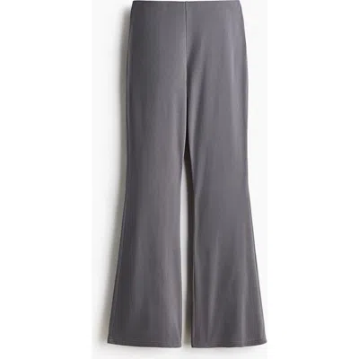 H&m Flared Modal-blend Pants In Gray