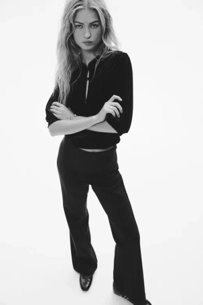 H&m Flared Pants In Black