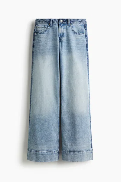 H&m Flared Regular Jeans In Blue