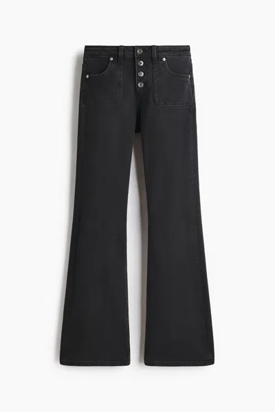 H&m Flared Regular Jeans In Brown