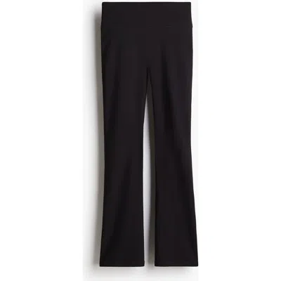H&m Kids'  Flared Sports Leggings With Softmove In Black
