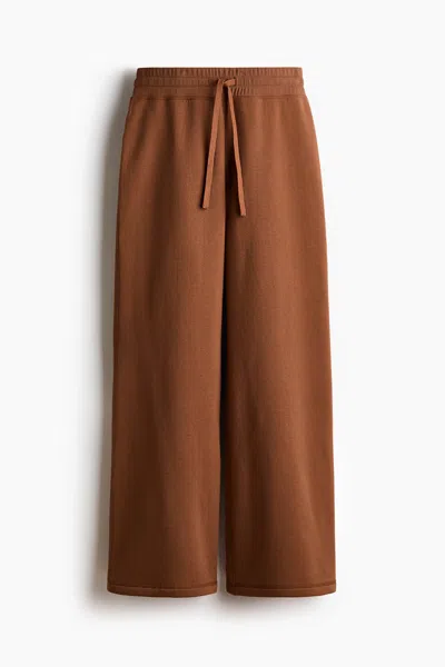 H&m Flared Sweatpants In Brown