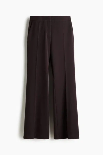 H&m Flared Tailored Trousers In Brown