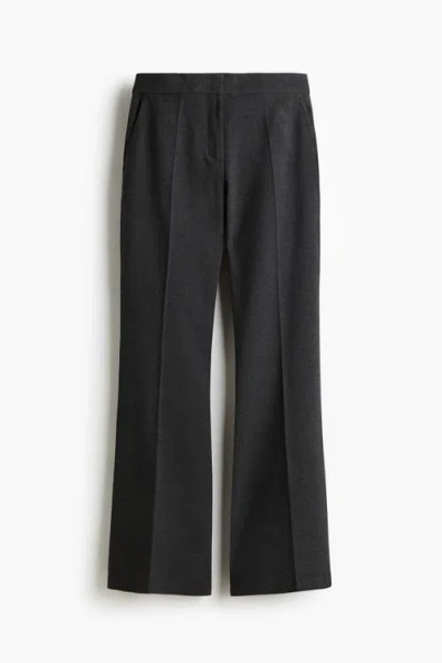H&m Flared Tailored Trousers In Black