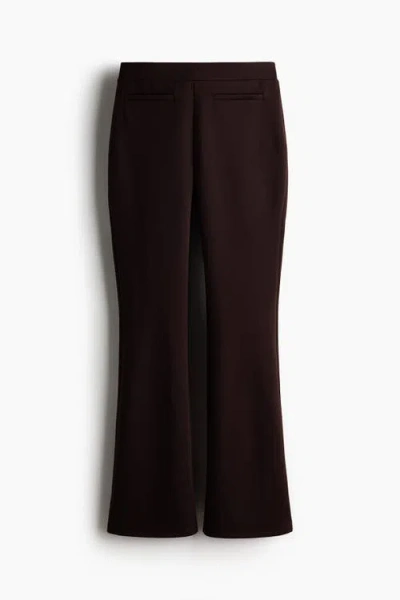 H&m Flared Trousers In Brown