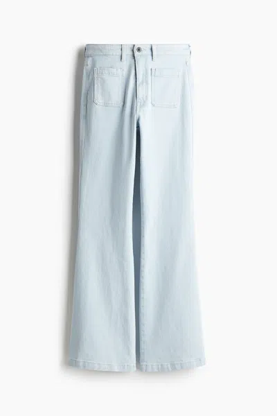 H&m Flared Ultra High Jeans In Blue