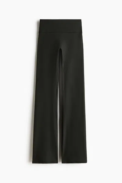 H&m Flared Yoga Leggings With Softmove In Mountain Green