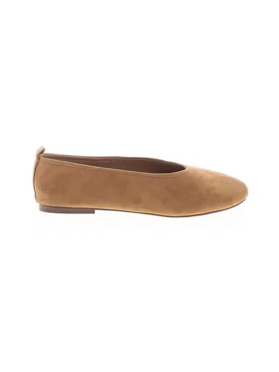 Pre-owned H&m Flats In Tan