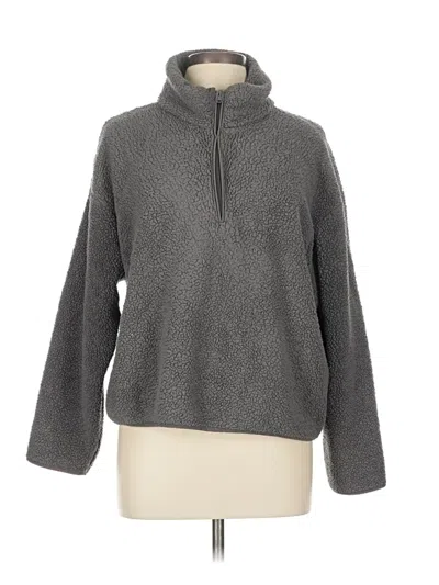 Pre-owned H&m Fleece Jacket In Gray