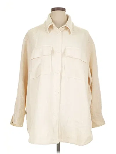 Pre-owned H&m Fleece Jacket In White
