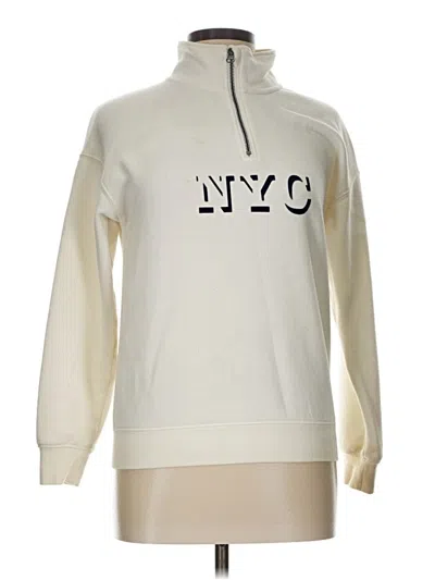 Pre-owned H&m Fleece Jacket In White