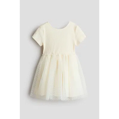 H&m Kids'  Flock-print Tulle-skirt Dress In Multi