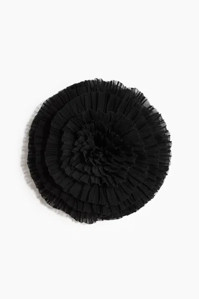 H&m Floral-inspired Hair Clip In Black