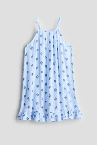 H&m Kids'  Flounced Strappy Dress In Blue