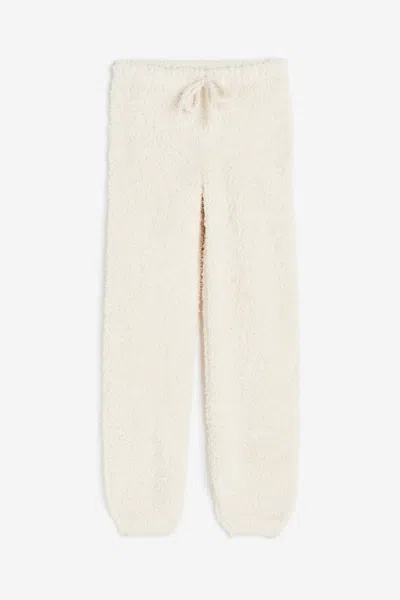 H&m Fluffy Joggers In Neutral