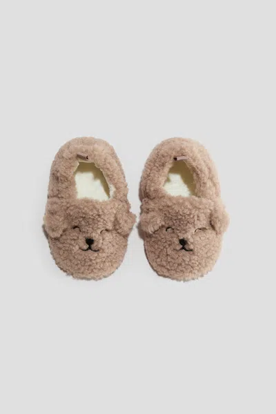 H&m Babies' Fluffy Slippers In Brown