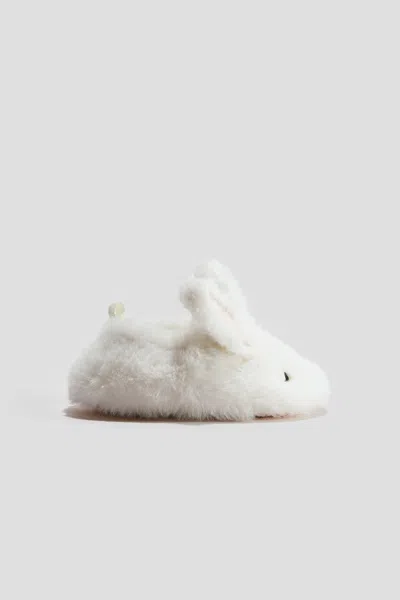 H&m Babies' Fluffy Slippers In White