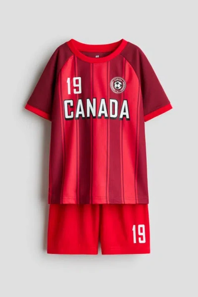H&m Kids'  Football Set In Red